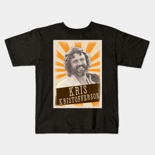 Vintage Aesthetic Kris Kristofferson 80s Kids T-Shirt